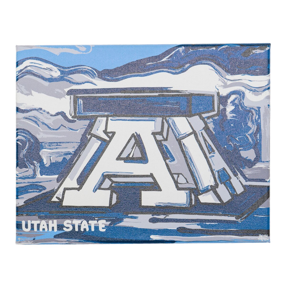 Block A Painted Canvas Art by Justin Patten